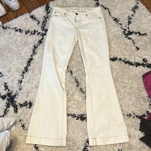Hudson white flare jeans